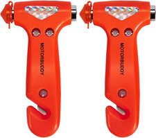 2 Pack Car Safety Hammer Seatbelt Cutter Emergency Escape Window Glass Breaker