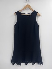 Loft Black Lace Cutout A Line Dress Sleeveless Size 6 