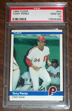 1984 Tony Perez #44 Fle PSA 10 Philadelphia Phillies
