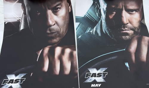 Fast X Movie Poster Lot 2 Vin Diesel Jason Statham Mini Posters 11.5 x 16.5