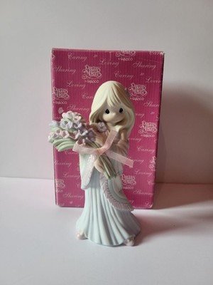 Precious Moments 2005 May Love Blossom Wherever You Go Figurine Girl Flowers
