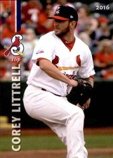 2016 Springfield Cardinals Grandstand 12 Corey Littrell Louisville Kentucky Card