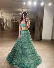 Bollywood Indian Lehenga Ethnic Wedding Pakistani Bridal Party Lengha Choli