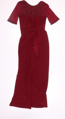 Monsoon Damen rotes Maxikleid Größe 8 elegante Partykleidung
