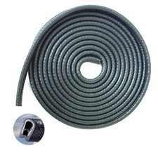 Edge Trim Black Small, Flexible PVC Protector,Rubber U 16 Feet,