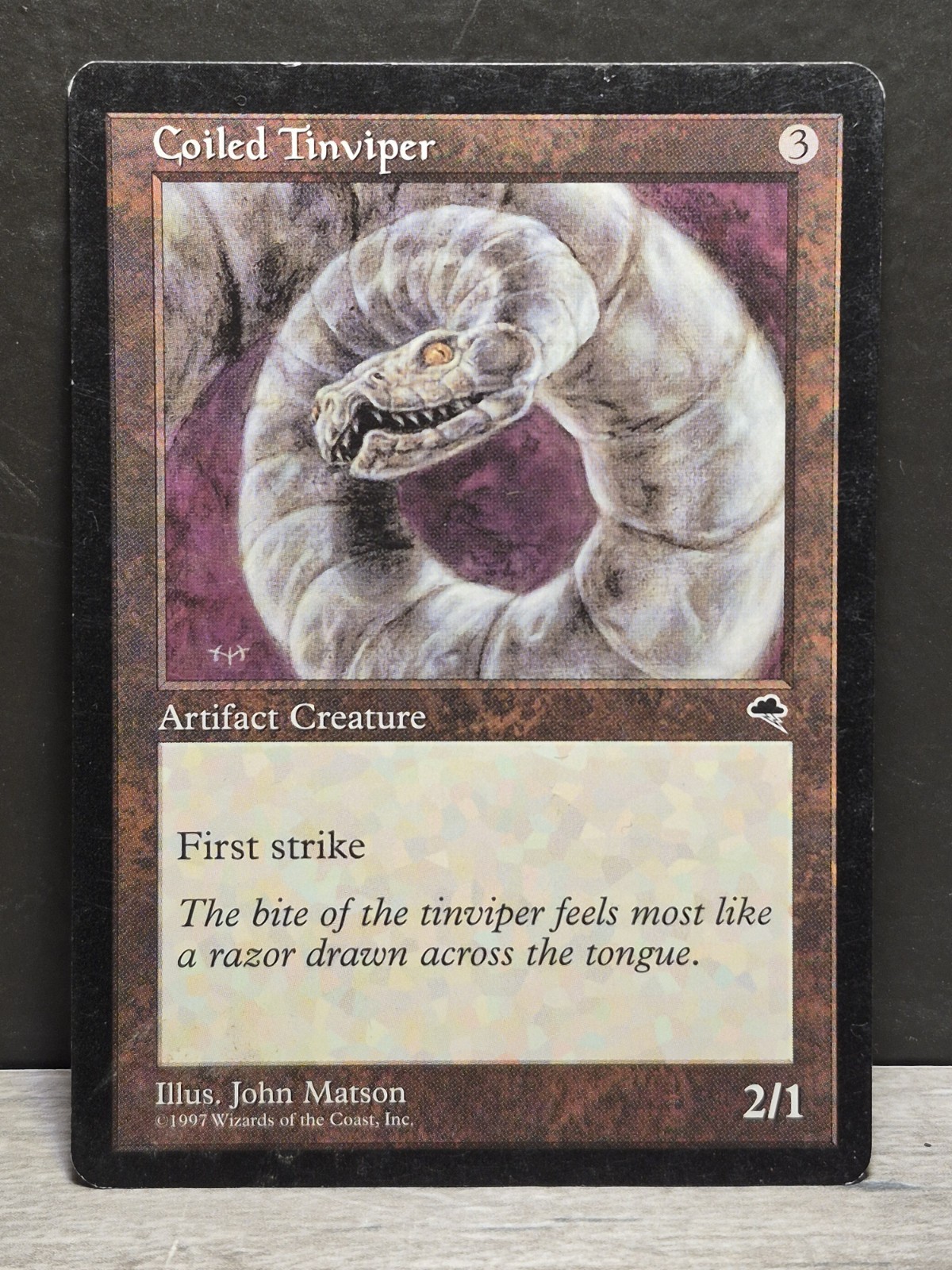 MTG Coiled Tinviper #279 Tempest TMP Magic The Gathering Common