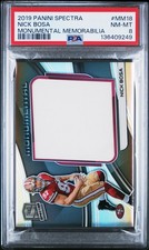 2019 PANINI SPECTRA MONUMENTAL MEMORABILIA #MM18 NICK BOSA 64/199 PSA 8