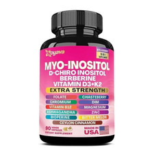 Myo Inositol  D-Chiro Inositol Supplement for Women, 120 Capsules