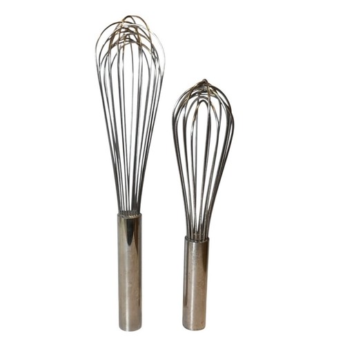 Polar Ware Co Stainless Steel French Whisk Set 10" 12" NSF T9012 T9510 Silver