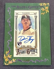 2025 Topps Allen & Ginter Drew Thorpe Green Framed Mini RC Autograph SN:25/50
