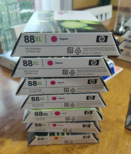 HP 88XL Magenta High Yield Ink Cartridge C9392A - QTY 7 SEVEN IN CARTS