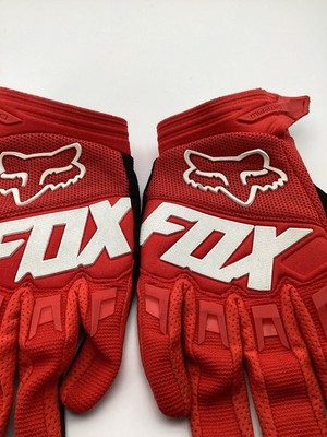 FOX RACING DIRTPAW GLOVES USED RED MENS SMALL