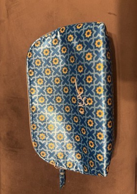 NWOT Blue & Yellow Patterned OGX Cosmetic Pouch
