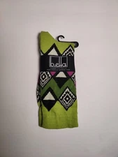B.ella - womens socks - Crystal (Lime) - Made in USA - Cotton blend