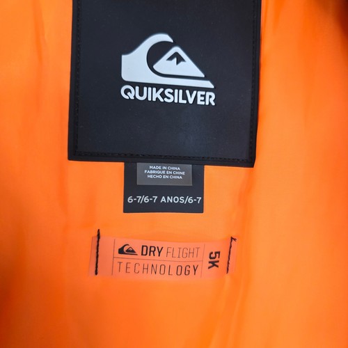 Quicksilver Snowboarding Jacket Kids 6/ 7 Orange Mission Dry Flight 5K Winter - Picture 11 of 11