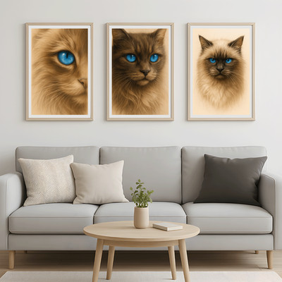 Tier Kunstdrucke 3er Set | Wildlife Poster Sammlung für Natur Wohndeko
