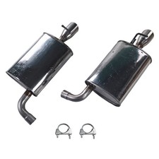 Stainless Steel Pair Of Exhaust Mufflers Fits For 2011-2016 Ford Explorer 3.5l
