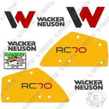 Fits Wacker Neuson RC70 Decal Kit Roller Replacement Stickers