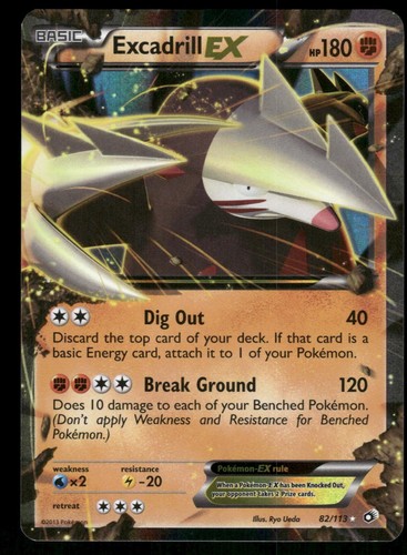 Excadrill EX 82/113 Holo Ultra Rare Legendary Treasures Pokemon Near Mint
