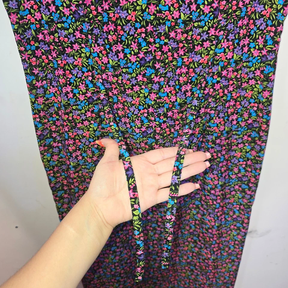 Maxi Camisa Vestido Kathie Lee Años 90 De Colección Para Mujer Talla 14 Coqueta Cotta Floral Boho Foto 4 de 4