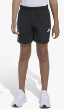 NWT Adidas Boys Essentials Small Logo Woven Athletic Shorts BLACK LARGE 14 16