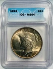 Rainbow Toned 1924 Peace Dollar PCGS MS64