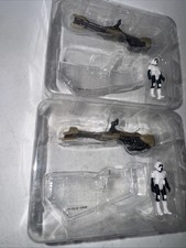 2X Star Wars Micro Galaxy Squadron Biker Scout Speeder Bike Ser 4 Figure Vehicle
