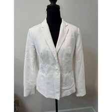 Philosophy One Button Blazer in White