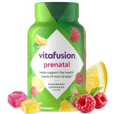 Vitafusion PreNatal Gummy Vitamins Raspberry lemonade Flavor 90 Gummies
