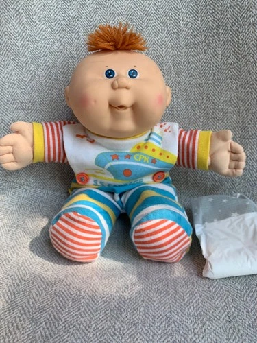 Vintage Cabbage Patch Bald/Red Hair Bean Butt Doll Hasbro 12” HTF Sailor READ