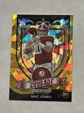 2021 Panini Prizm Draft Picks Gold Cracked Ice #170 Mac Jones Crusade Patriots