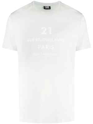KARL LAGERFELD RUE ST- GUILLAUME T SHIRT-MINT GREEN.