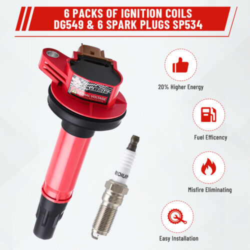 6* Ignition Coil UF646 Spark Plugs SP534 For Ford F-150 Transit Ecoboost 3.5L US - Picture 3 of 16