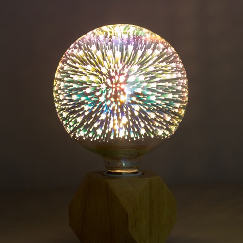 4.5W Vintage Edison Bulb 3D Colorful Firework Light Bulb Star Shine Decoration - Picture 21 of 30