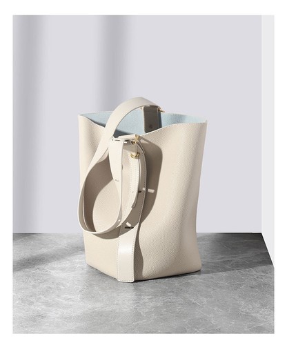 Neu Damen weiche Echtleder Schultertasche Umhängetasche Handtasche Bucket Bag - Bild 12 von 27