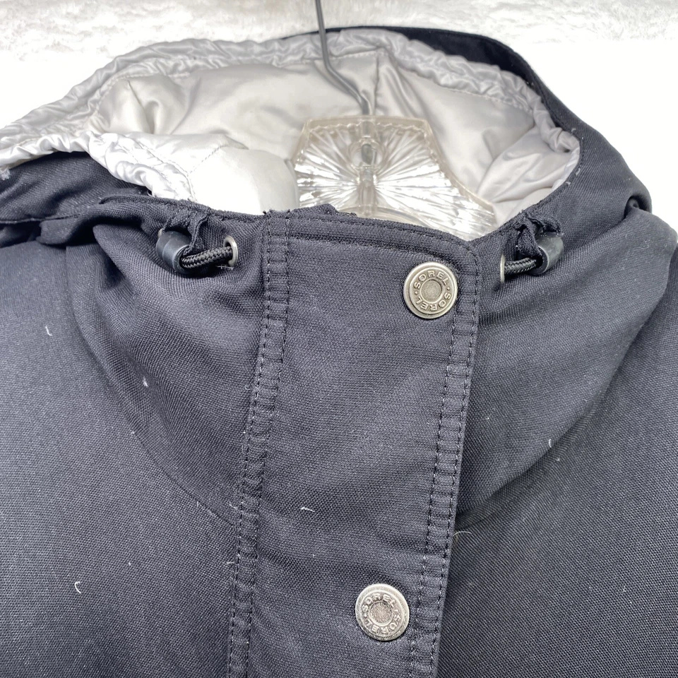 Chaqueta acolchada Sorel negra con relleno de plumón para mujer talla XL Foto 2 de 4