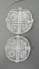 Pair ABP  Small Hob Star Cross Dishes 5 & 6" 