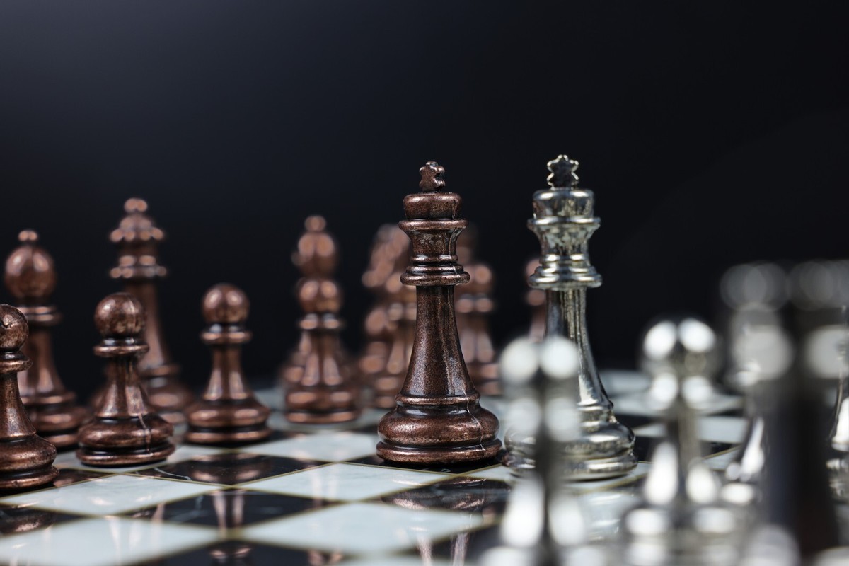 12'' Handmade Chess Set, Marble Patterned Chess Board and