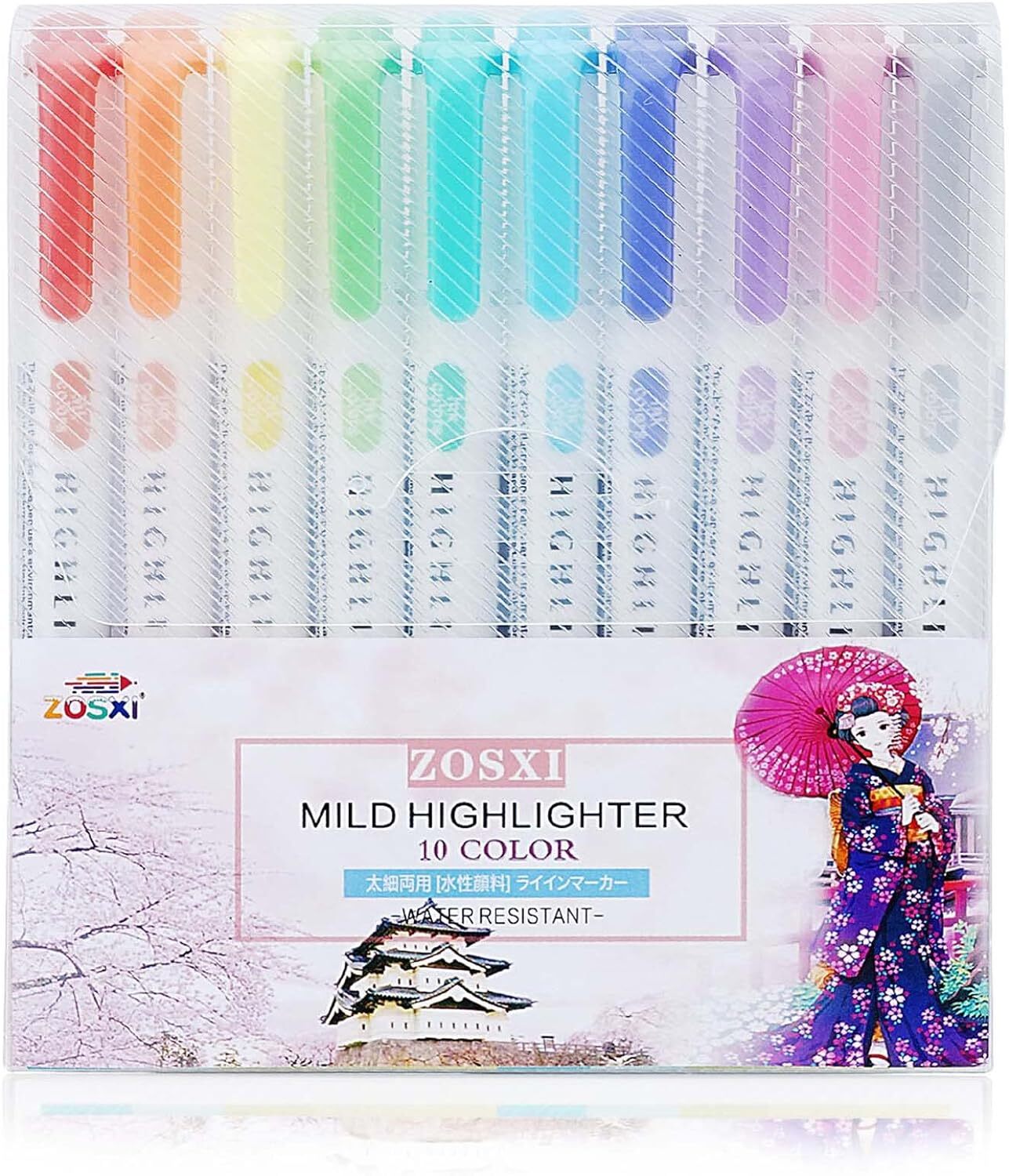 Highlighters Double Ended Mild 10 color 10-Pack Flourescent-image