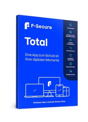 F-Secure Total Security 2025 inkl. VPN Deutsch 1 Gerät 1 Jahr Download