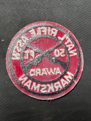 Embroidered Sew On Patch ~ National Rifle Ass’n Marksman 50