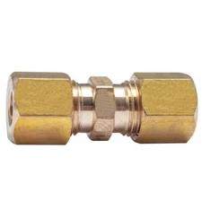 3/8  UNION COMPRESSION FITTINGS BRASS COUPLING 3/8" x 3/8"