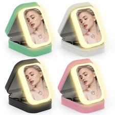 Makeup Bag w/ LED Mirror Portable Rechargeable Beauty Lighted Mirror Mini Mirror