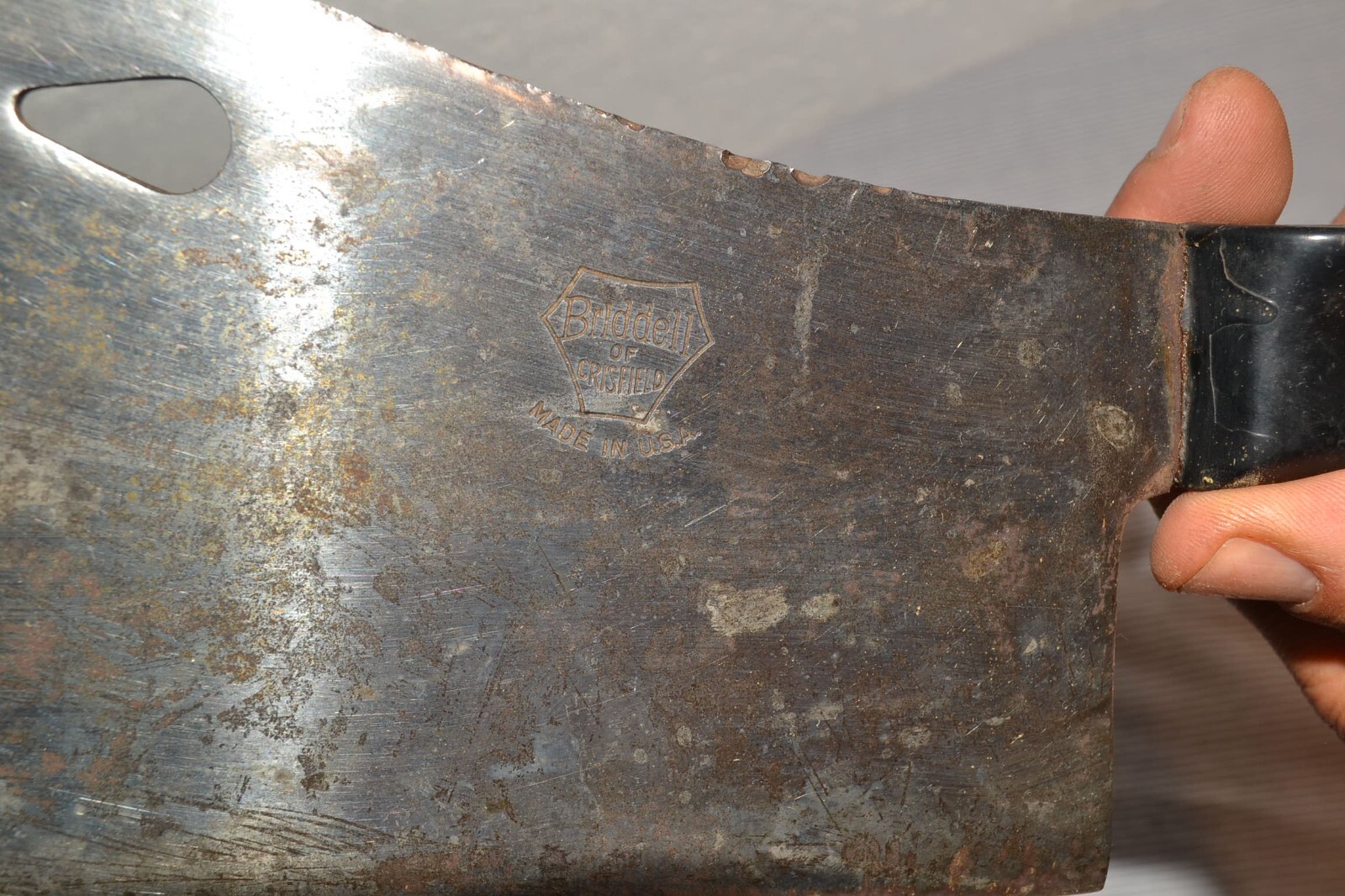 VINTAGE BRIDDELL OF CRISFIELD USA MEAT CLEAVER eBay