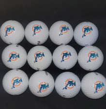 12 Vintage Pinnacle Callaway Miami Dolphins Sport Logo Used Golf Balls - As Show