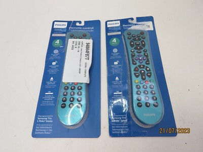Lot of 2: Philips - 4-Device Universal Remote Brushed Electric Blue SRP4229B/07