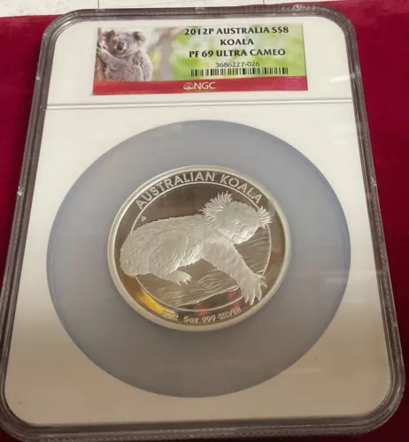 AUSTRALIA 2012P SILVER $8 5 OUNCE KOALA NGC PF 69 ULTRA CAMEO