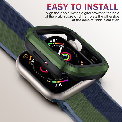 Pour Apple Watch Ultra 49mm Série 10 9 8 7 6 5 4 3 SE Coque Aluminium Bumper - Photo 8 sur 82