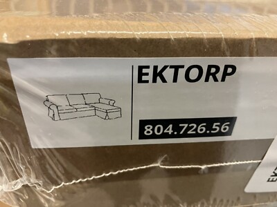 Ikea EKTORP Cover for 3-seat sofa with chaise longue/Virestad red/white Genuine