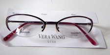VERA WANG Luxe Titanium Epiphany II Bordeaux 50/17 Eyeglass Frame New